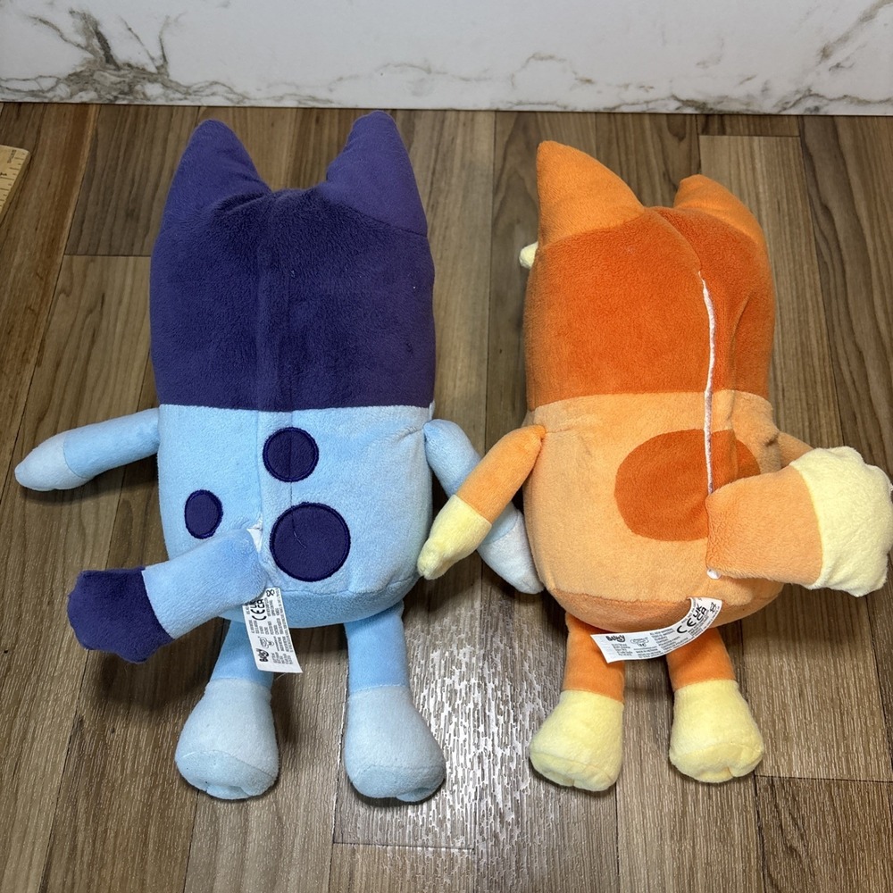 Bluey and Bingo TALKING 12" Plush Stuffed Toys by Moose Set Of 2 Giftable - Picture 4 of 13